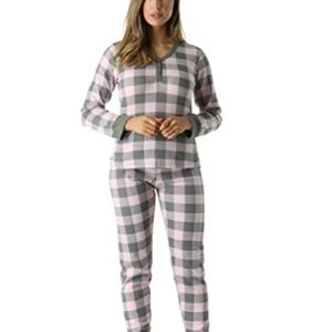 2X pink buffalo  plaid pajama set
